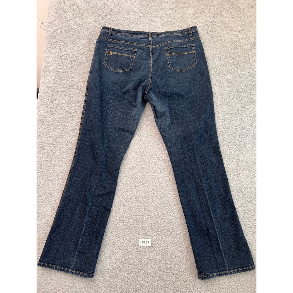 Ashley Stewart Jeans Womens Plus Size 22 Tall Dark Blue High Rise Pants 4292T 3X - Picture 5 of 8